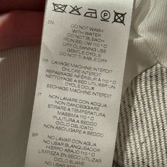 IRO Sirma Linen Acetate Blazer Neutral Gray Tailored Jacket Made in Bulgaria - Picture 9 of 10